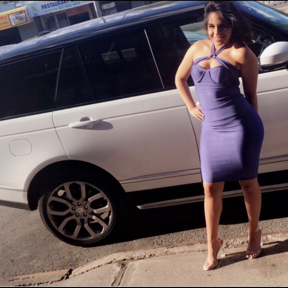 HOUSE OF CB ‘Saffi’ Blue Bandage Dress